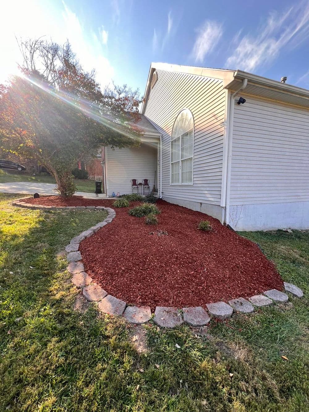 Mulch Refresh for a Home in Frankfort